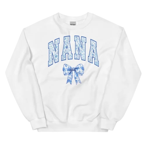 Blue Floral Nana Unisex Sweatshirt