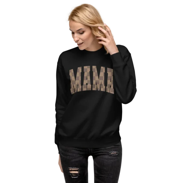 Mama Checkered Unisex Premium Sweatshirt