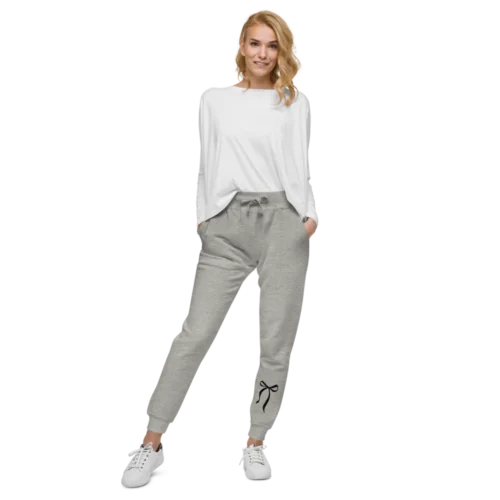 Unisex fleece Bow sweatpants