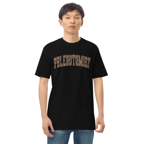 PHLEBOTOMIST Men’s premium heavyweight tee