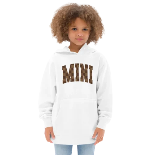 Mini Checkered Kids fleece hoodie